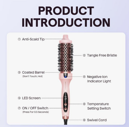 Ionic Thermal Brush – Professional Blowout Styler | Salon-Worthy Hair in 10 Minutes (Limited Stock)